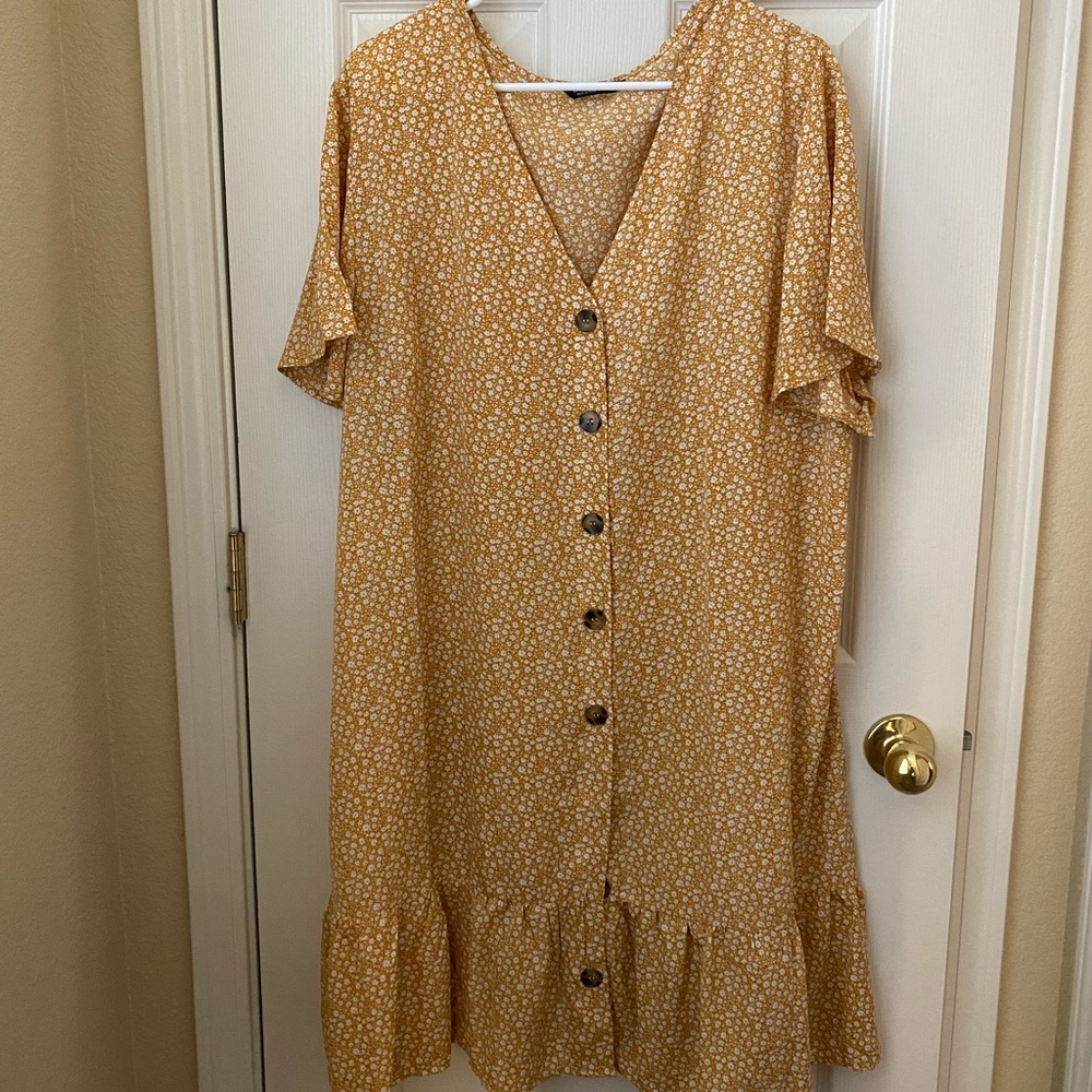 Floral Button Dress